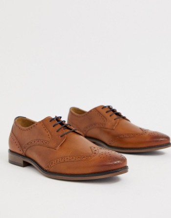 River Island Leather Brogue Smeđe - Muške Cipele | 30479ZMUL